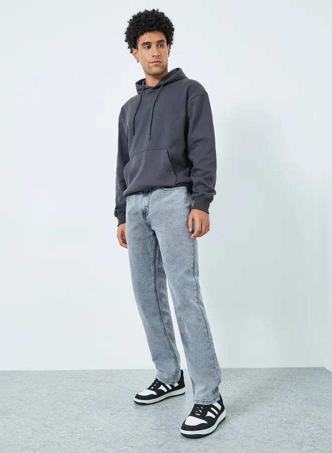 Men Washed Relaxed Fit Stretchable Jeans